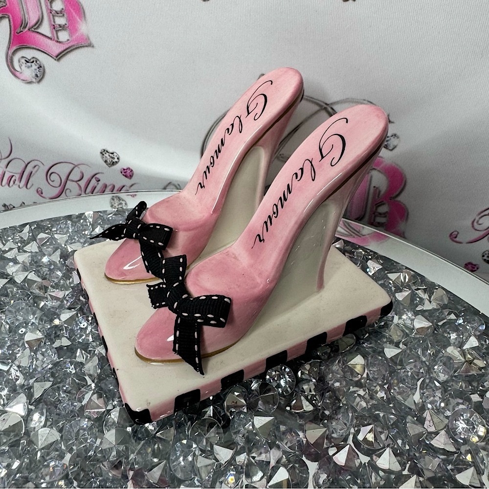 Decor statue heels 👠 ribbons 🎀 bows Glamour Pink Women's Heels